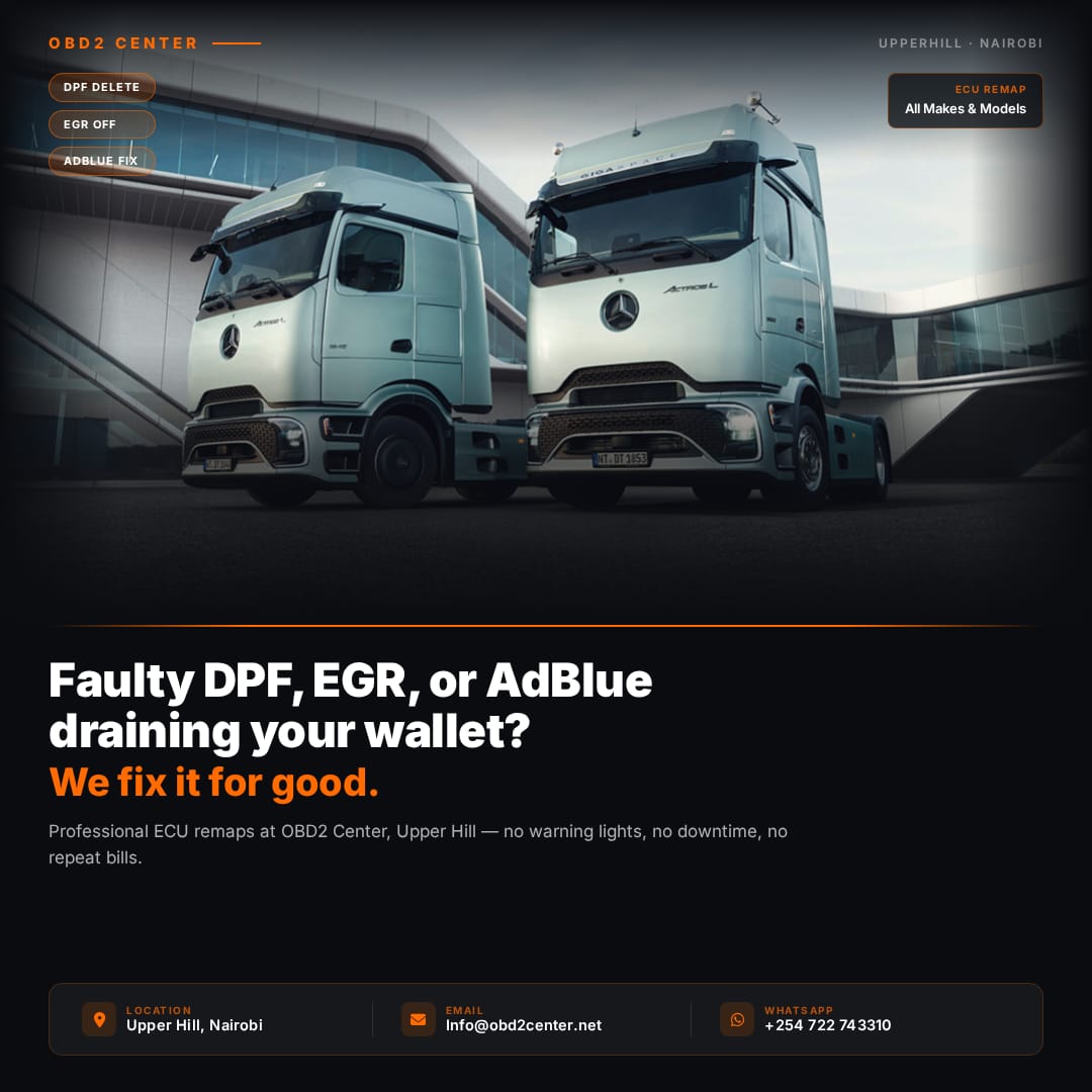 DPF Delete, EGR Off, AdBlue Fix — ECU remap services at OBD2 Center